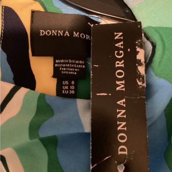 NWT Donna Morgan Size 6 Riviera Print Short‎ Sleeve Maxi Dress - Picture 6 of 10